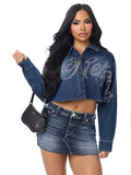 logo horseshoe allover print handbag