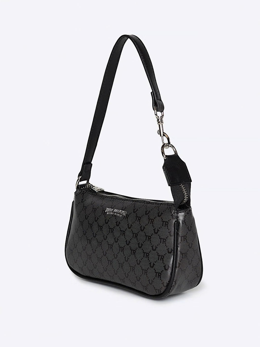 logo horseshoe allover print handbag
