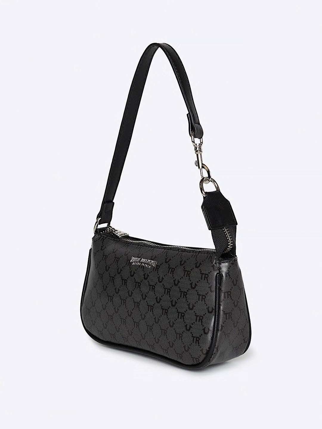 logo horseshoe allover print handbag