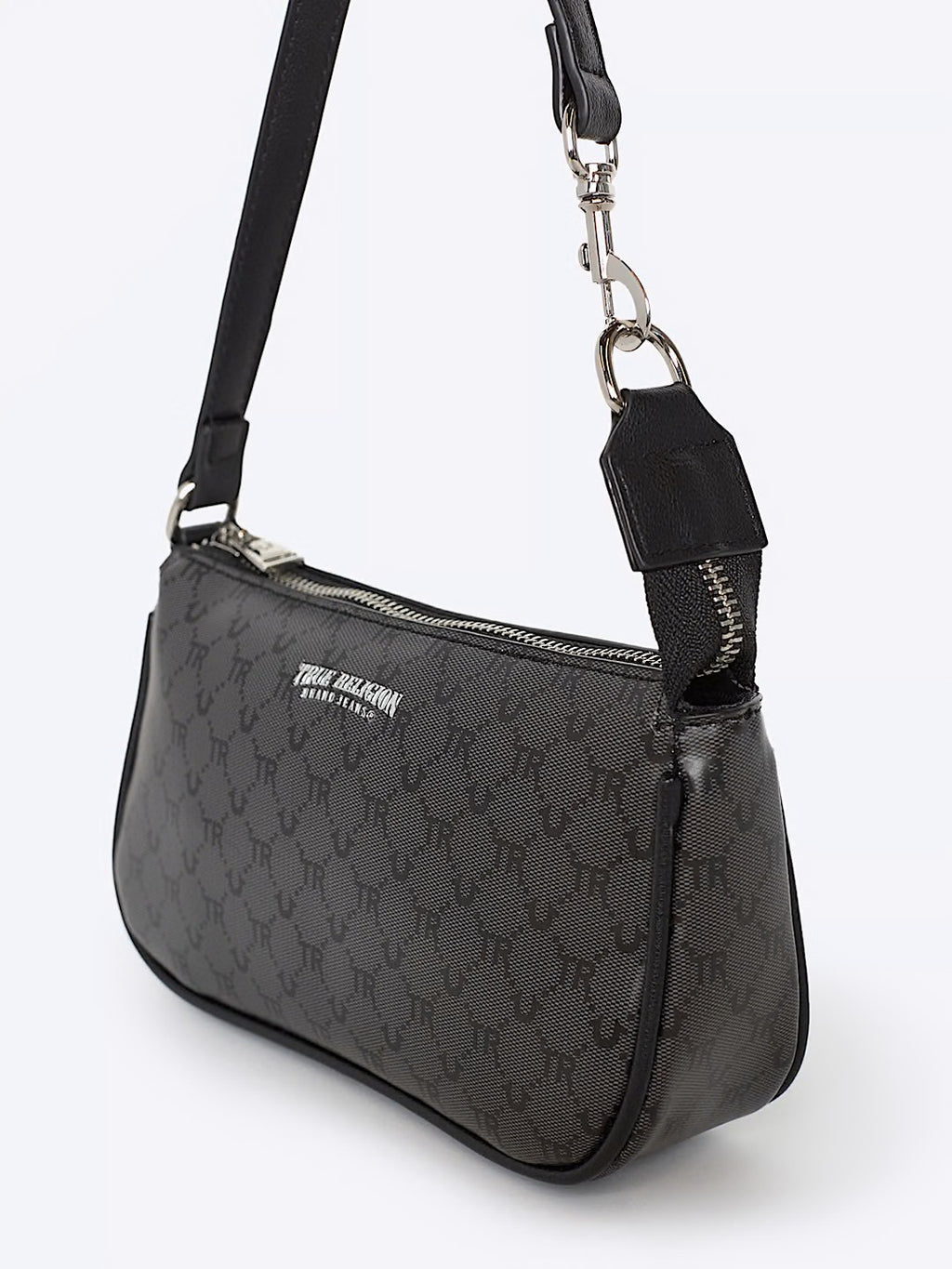logo horseshoe allover print handbag